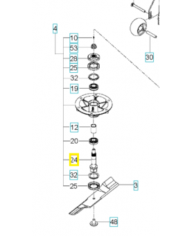 Palier de lame cplt 580943306. Pièce détachée Husqvarna