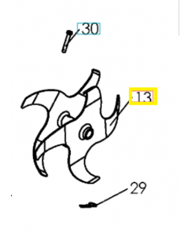 COUTEAU 580535701. Pièce de rechange Husqvarna