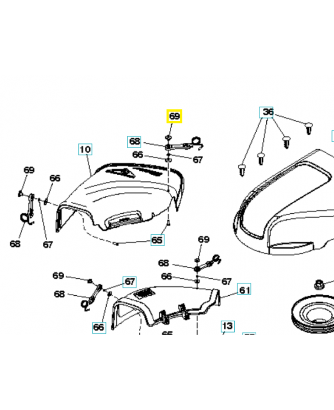 écrou 596987401. Pièce détachée Husqvarna