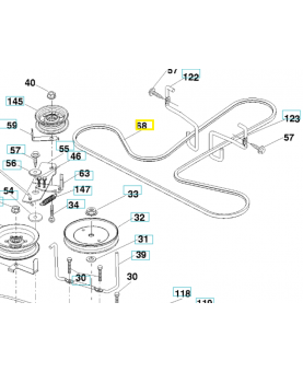 courroie 592855001 - Pièce détachée Husqvarna