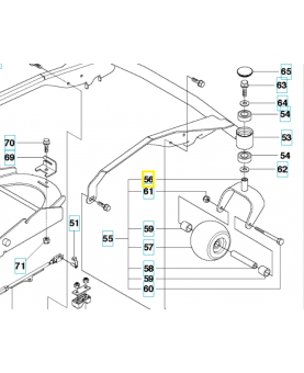 Fourche 597894602. Pièce détachée Husqvarna