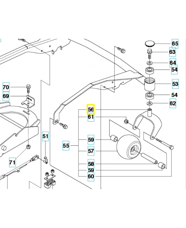 Fourche 597894602. Pièce détachée Husqvarna