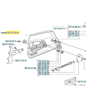 Carter d'embrayage 537033508. Pièce détachée Husqvarna