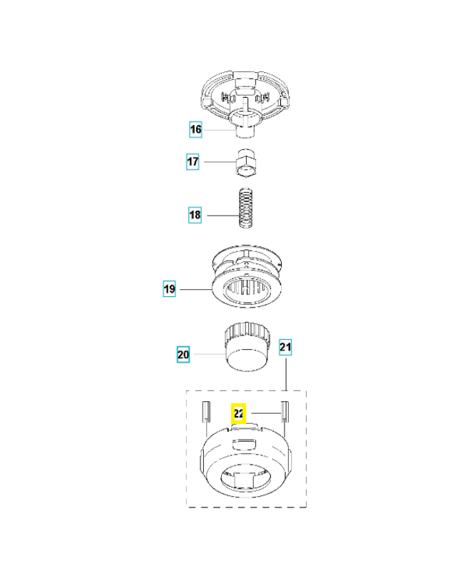 Œillet tête de fil 501330401. Pièce de rechange Husqvarna