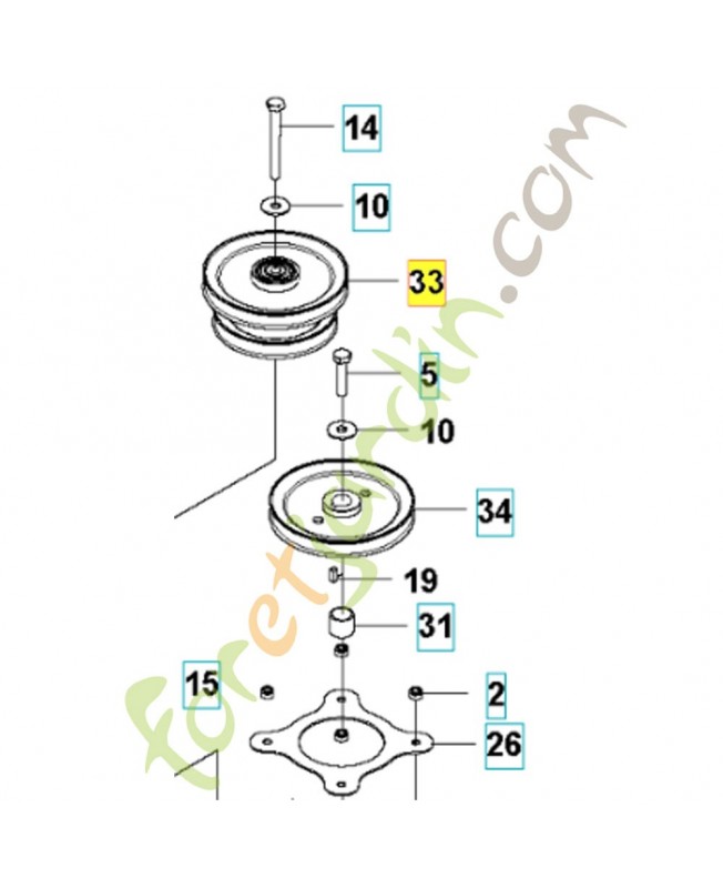 Poulie complete 591496501