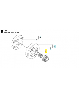 Pignon de pompe 598718301. Pièce détachée Husqvarna