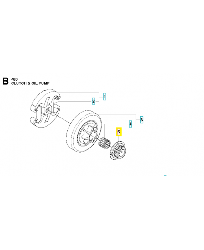 Pignon de pompe 598718301. Pièce détachée Husqvarna