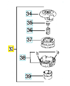 Tête de coupe P25 596585805. Pièce détachée Husqvarna