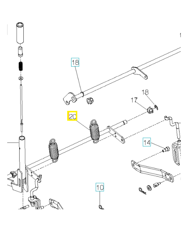 ressort 596482001. Pièce détachée Husqvarna