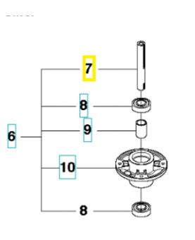 Arbre 576384302. Pièce de rechange Husqvarna