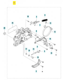 Carter d'embrayage complet 544097907. Pièce détachée Husqvarna