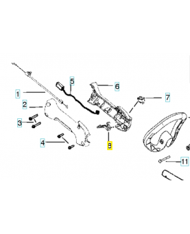 Gachette 530049107. Pièce de rechange Husqvarna
