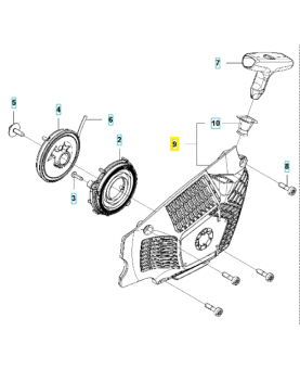 Carter du lanceur 575525802 . Pièce détachée Husqvarna