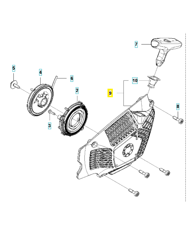 Carter du lanceur 575525802 . Pièce détachée Husqvarna Carter du lanceur 575525802 . Pièce détachée Husqvarna