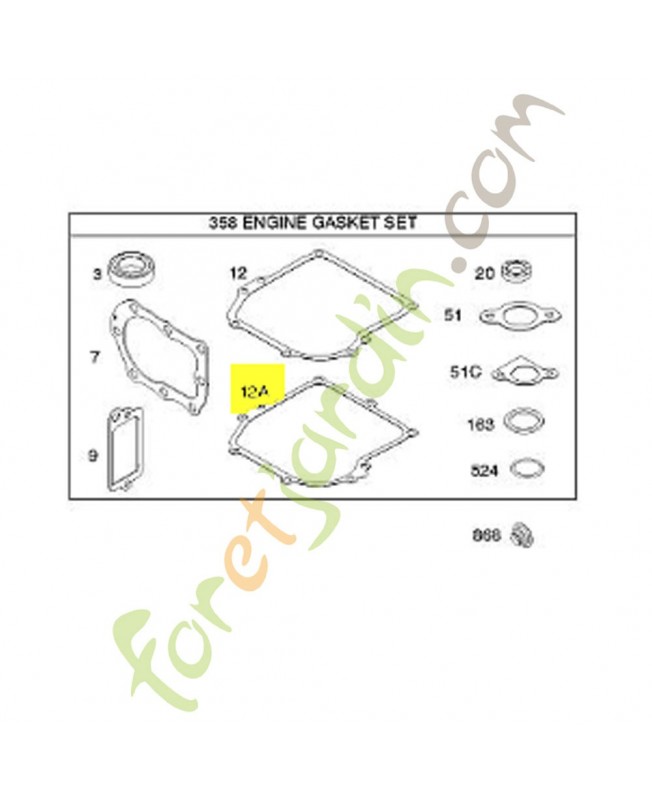 799587 Joint de carter Briggs & Stratton 0003-000-2602