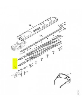 Couteau 500 mm / 20" Stihl réf. 4851-710-6053 (2 pièces)