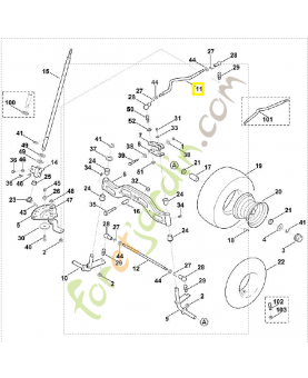 Barre d'accouplement 6170-763-5700. Pièce de rechange Sithl / Vicking