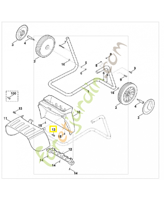 Boulon 0000-706-5901. Pièce de rechange Sithl / Vicking
