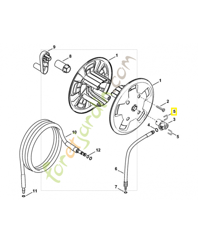 Étrier 4900-503-1400. Pièce de rechange Sithl / Vicking
