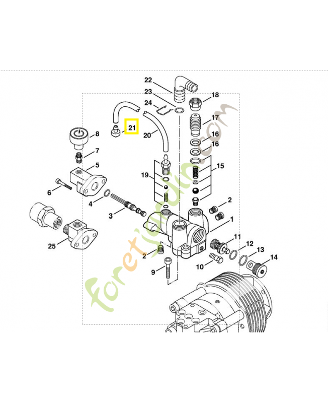 Crépine aspirante 4749-701-6600. Pièce détachée Stihl / Vicking