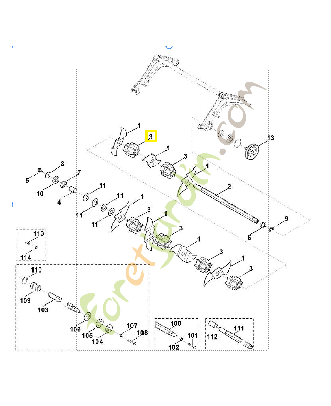 Pièce d’écartement 6290-702-4400. Pièce de rechange Sithl / Vicking