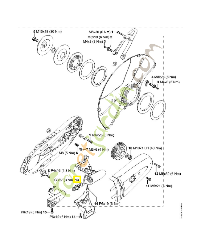 Raccord tuyau flexible 4238-700-7300. Pièce de rechange Sithl / Vicking