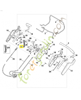 Levier de commande 6375-760-1590. Pièce de rechange Sithl / Vicking