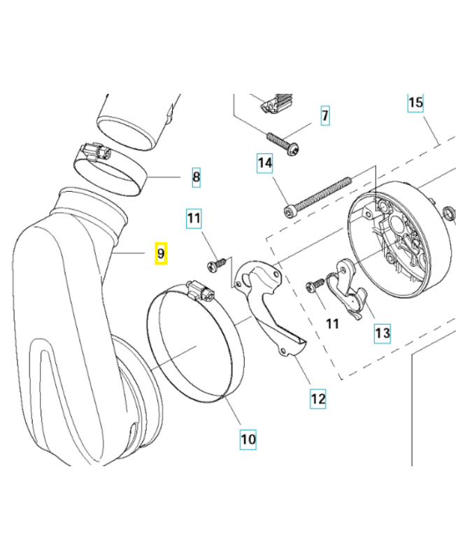 Tuyau 584642402. Pièce détachée Husqvarna