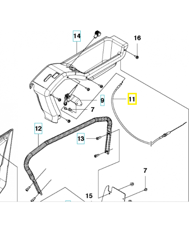 Câble 593785801. Pièce détachée Husqvarna