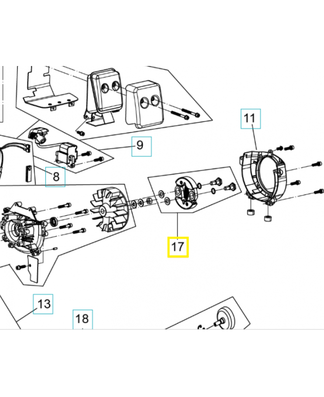 Embrayage complet 597594301. Pièce détachée Husqvarna Embrayage complet 597594301. Pièce détachée Husqvarna