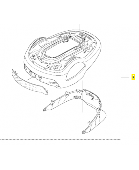 Couvercle 596354201. Pièce détachée Husqvarna