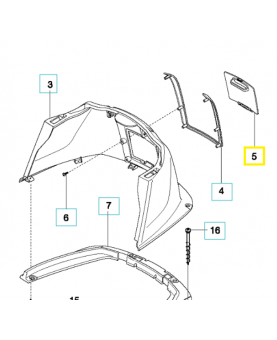 Couvercle 596234001. Pièce détachée Husqvarna
