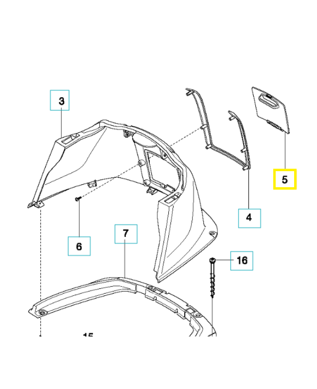 Couvercle 596234001. Pièce détachée Husqvarna