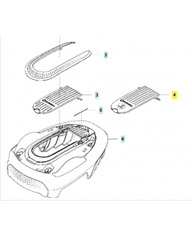 Couvercle 593348601. Pièce détachée Husqvarna