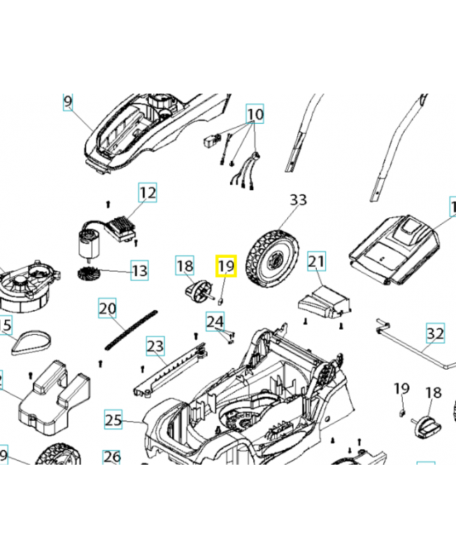 Écrou carre 589664201. Pièce détachée Husqvarna