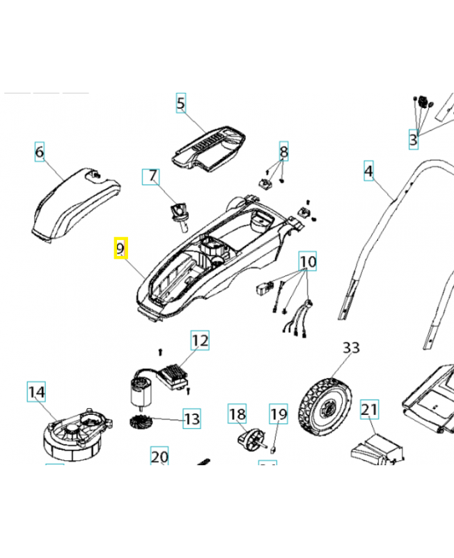 Capot du moteur 589630001. Pièce détachée Husqvarna