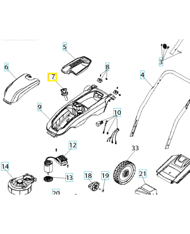 Clé de contact 589629901. Pièce détachée Husqvarna