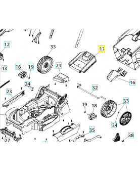 Porte complète 589629701. Pièce détachée Husqvarna