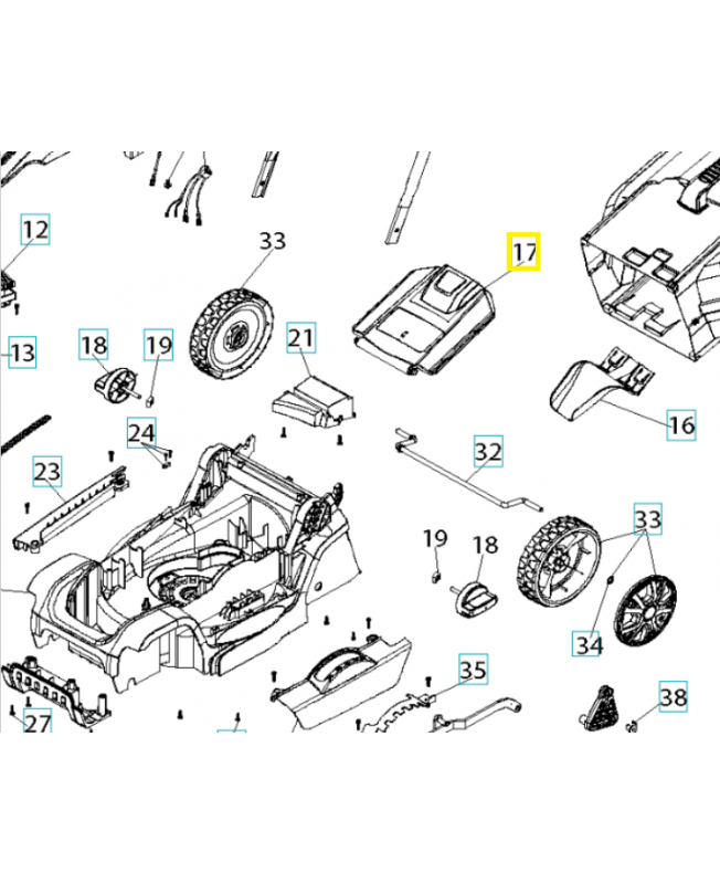Porte complète 589629701. Pièce détachée Husqvarna