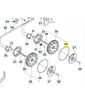 joint torique 544433101. Pièce de rechange Husqvarna