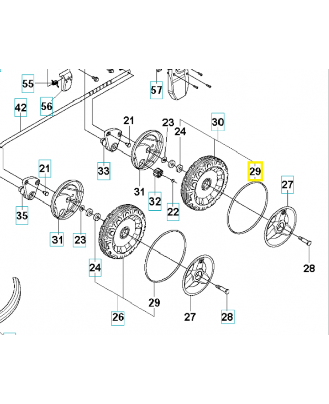 joint torique 544433101. Pièce de rechange Husqvarna