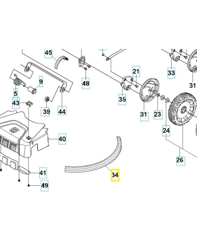  Capot de Protection 506606301. Pièce de rechange Husqvarna