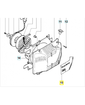 Autocollant 537326702. Pièce de rechange Husqvarna