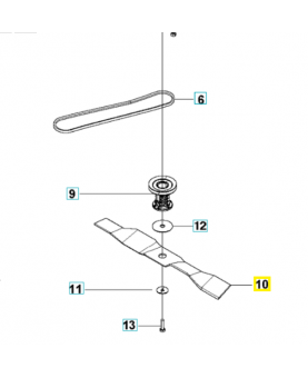 lame 53 cm 295673220. Pièce détachée Husqvarna