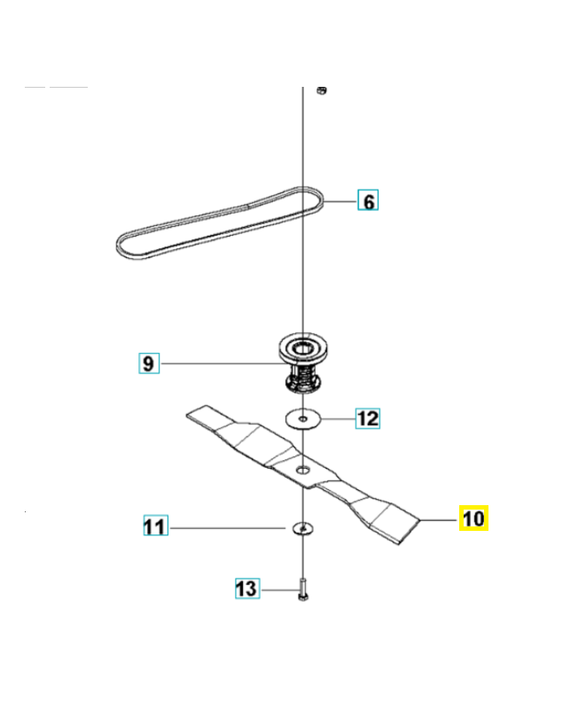 lame 53 cm 295673220. Pièce détachée Husqvarna