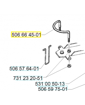 Guide courroie 506664501. Pièce de rechange Husqvarna