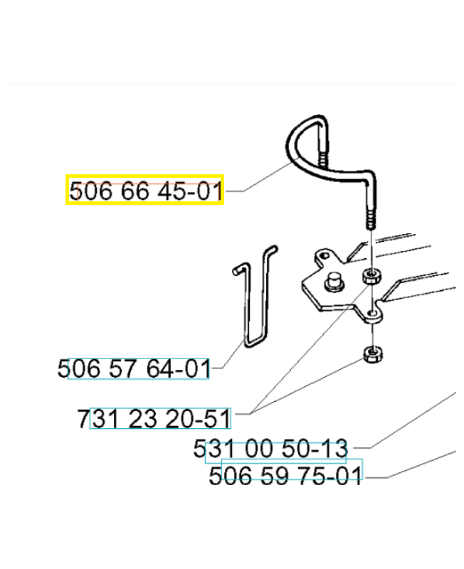 Guide courroie 506664501. Pièce de rechange Husqvarna