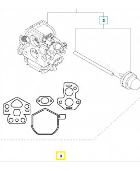 Kit carburateur 587609701. Pièce de rechange Husqvarna