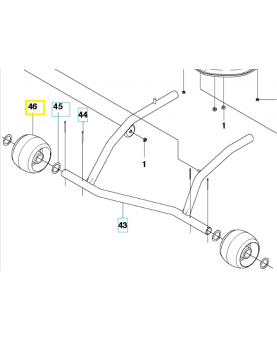roue 522735901. Pièce de rechange Husqvarna