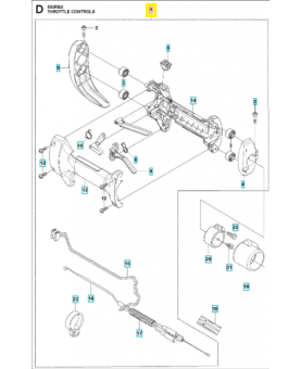 Poignée 574735102. Pièce détachée Husqvarna
